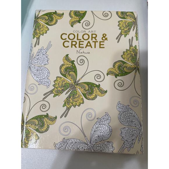 2 color Art, & 2 color & Create adult coloring books. A 4 pk.  Relaxing and fun. - Picture 4 of 10